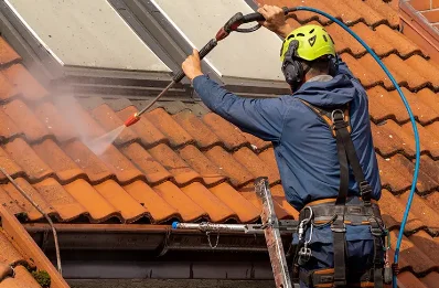 Démoussage et hydrofuge de toiture à Poueyferré